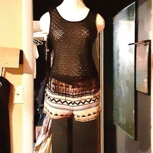 Boho shorts Tank combo